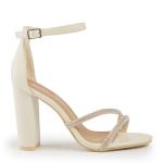 Natura L Pu Ankle Tie Heels