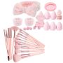 39 Piece - Multi-purpose Makeup Brush & Beauty Tool Set - Light Pink