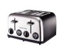 Russell Hobbs Matte Black 4 Slice Toaster - 13976