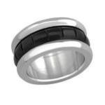 C1026-C6203 - Men's Stainless Steel Chunky Band Ring - Size 11