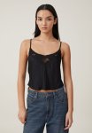Cotton On Willa Satin Cami - Black