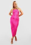 Plus Plisse Maxi Dress - Fuchsia