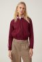 Cotton On Retro Sporty Cropped Zip Through - Sangria