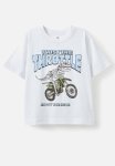 Cotton On Jonny Short Sleeve Graphic Print Tee - White twist The Throttle