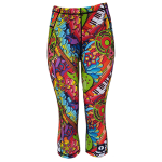 Funky 3 4 Leggings - 60S Twist - Ladies L - 36