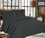 Simon Baker Melissa Quilted Bedspread Charcoal Various Sizes - King - 270CM X 270CM + 2 Pillowcases 50CM X 70CM + 5CM Charcoal