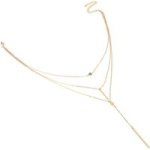 Multilayer Cleavage Chain Pendant Choker Necklace