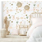 Spring Geese Wallpaper - 1.2M Wide X 3M High Non-adhesive Requires Wallpaper Glue
