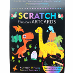 4AKID A5 Creative Color Scratch Art Cards For Kids - Dinosaurs