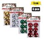 Xmas Tree Decor Ball Mirror 6PC 5CM