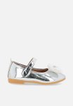 PoP Candy Mettalic Bowknot Pumps-silver