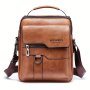 1pc Men's Shoulder Bag Vintage Handbag Business Casual PU Leather Bag Crossbody Bag