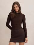 Charlie Long Sleeve MINI Dress - 16 Dark Chocolate