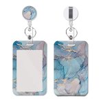 Retractable Badge Holder With Carabiner Reel Clip And Keychain Multiple Pattern Options Cute And Fashionable Color B