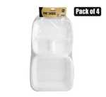 Picnic Styrofoam 3 Division Boxes 4-PACK Marketplace Brits Bros