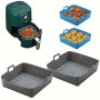 Air Fryer Silicone Liner - Silicone Air Fryer Liner Air Fryer Liner Square Silicone Air Fryer Liner Basket Accessories Air Fryer Liner Silicone Tray