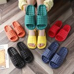 Men's Solid Eva Slides Non Slip Quick-drying Open Toe Slippers For Indoor Walking And Shower