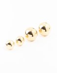 Goldair Gold Sphere Stud Earrings 2-PACK