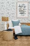 Ocean Grid Washed Cotton Duvet Cover - Queen