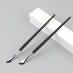 2PCS Angled Eyebrow Brush And Eyeliner Cream Makeup Brush Precision Fine Tip Smudge Brush Eye Makeup Tool