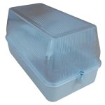 Eurolux Rectangular Plastic Bulkhead Light White B22
