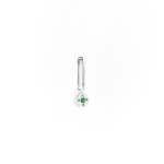 Emerald Dot Pendant Charm In Silver