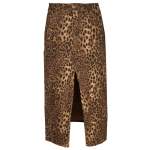 Leopard Print Maxi Skirt - Mocha M