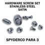 Satin Stainless Replacement Hardware Screw Kit For Spyderco Para 3