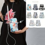 Nylon Crossbody Phone Bag For Women Multifunctional Sports Arm Pouch Outdoor Running MINI Sling Bag With Randomly Cut Floral Pri