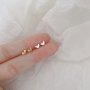 1 Pair Dainty Tiny Heart-shaped Stud Earrings For Girls Birthday Gift