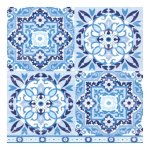 Serviette - Tiles Blue 33X33CM