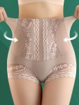 High Waist Lace Stitching Shapewear Panties Comfy Seamless Tummy Control & Butt Lifting Shaper Women's Lingerie & Shapewear