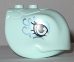 Parts Turtle Head With Eyes And Sand Blue Swirls Pattern 35686PB01