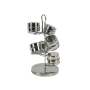 6 Piece Swirl Spice Rack Silver