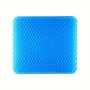 Breathable Gel Cooling Seat Cushion - Honeycomb Design For Car Office Chair & Home Use - Compressible & Removable Cover PVC Surface