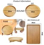 Zs - Bamboo Sofa Armrest Tray - Rectangular 26CMX38CM