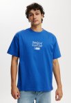 Cotton On Box Fit Graphic T-Shirt - Carlonia Blue ny Valet Club