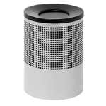 Special Steel Litter Bin – Wide – Perforated – Swivel Funnel Top Lid And Bin Liner – 770SI