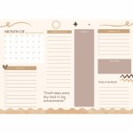 Disposable Month Of Planner - Natural Colour