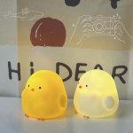 1PC Cute Little Chicken Night Light Soft Light Button Battery Powered Without Plug Suitable For Outdoor Bedroom Bedside Study Of