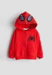 Printed Zip-through Hoodie - Red spider-man