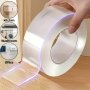 1PC Clear Adhesive Tape Residue-free Multifunctional Transparent Tape Ideal For Home Decor & Diy Projects Versatile Application On Various Surfaces Plastic Material Easy Use & Convenience