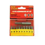 Tork Craft Screwdriver Bit Set 10PC PH2X2 PZ2X3 Slotted 6X2.8X2MM