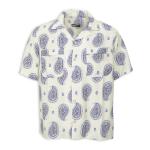 Purple Paisley Print Flap Pocket Shirt
