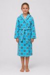 Kiddies Printed Fleece Winter Hooded Robe Gown 3 To 14 Years