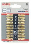 Bosch Double-ended Sdb Set Gold Color PH2 PH2 65 Mm 10 Piece