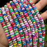 About 100PCS Colored Polymer Clay Beads Ideal Accessories For Necklace Bracelet Keychain Jewelry Making