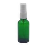 30ML Green Glass Aromatherapy Bottle With Spritzer - White 18 410