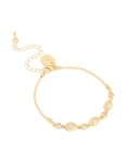Goldair Gold Plated Cubic Zirconia Teardrop & Round Toggle Bracelet