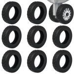 Vinommart 8 Pcs Luggage Wheel Covers Silicone Luggage Wheel Protector Suitcase Wheel Covers For Luggage Wheels Replacement Black